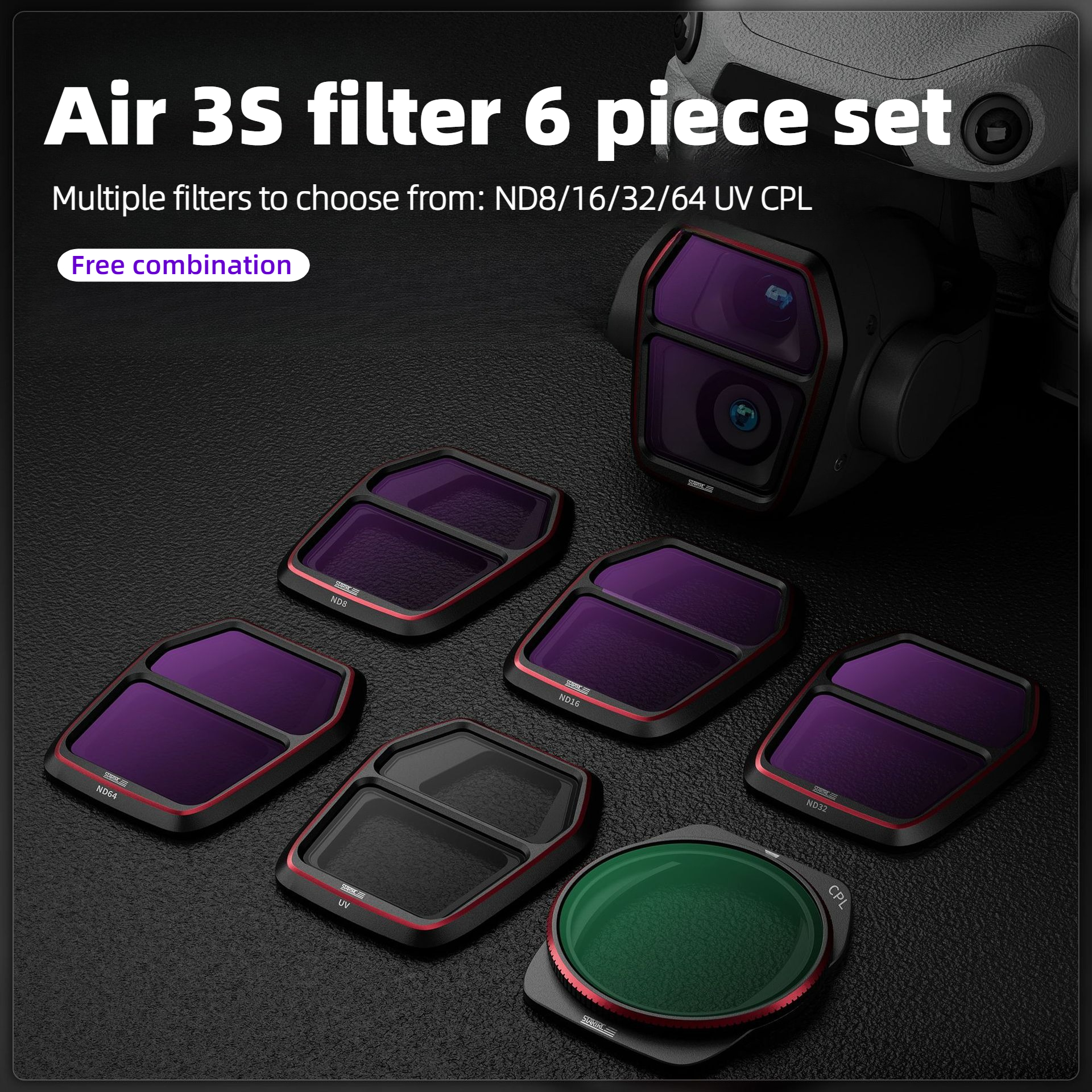Drone Kit Waterproof - For DJI Air 3S Camera Lens