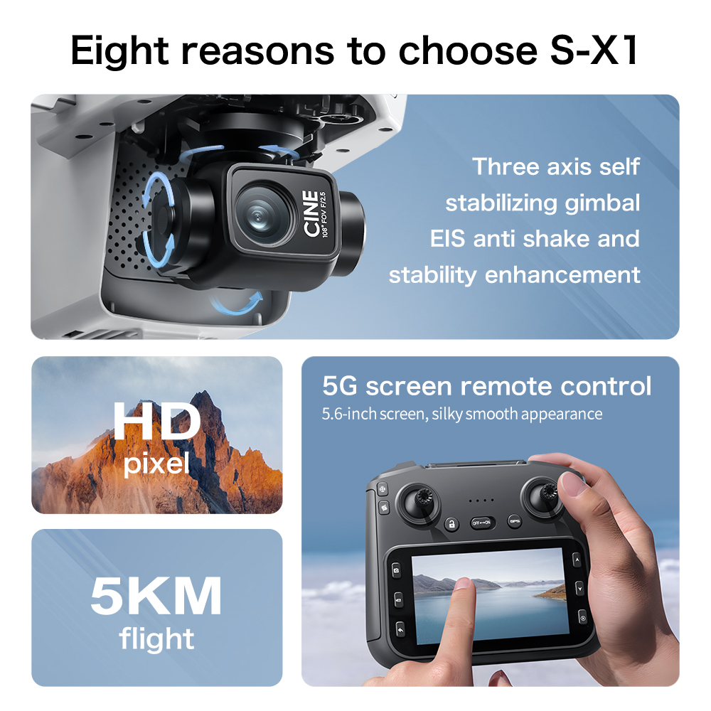 S-X1 MAX GPS Drone with 3-Axis – Drone Kit Professional Bewertung und Preis